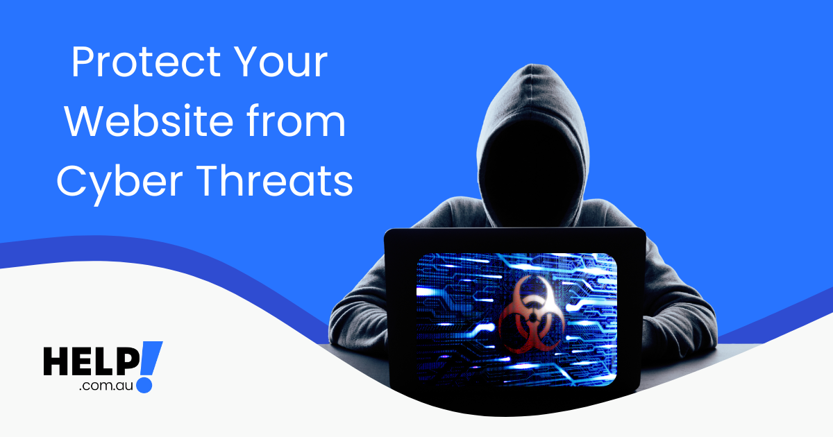 cyber attacker sitting in front of a laptop with a danger symbol on it