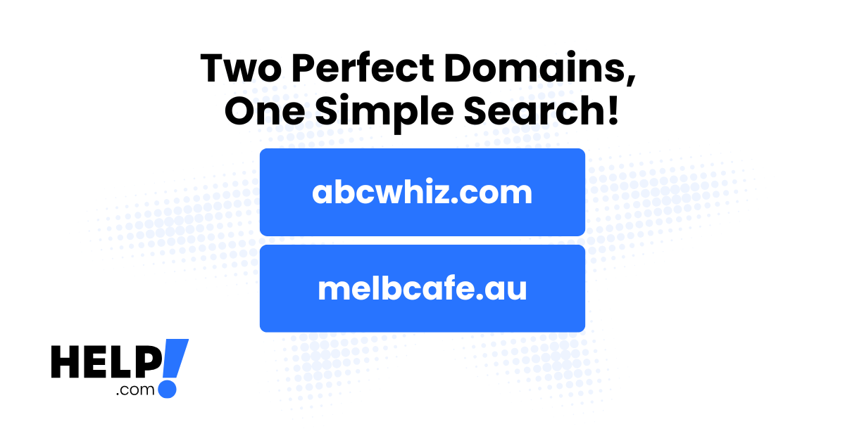 Computer screen showing two domain names