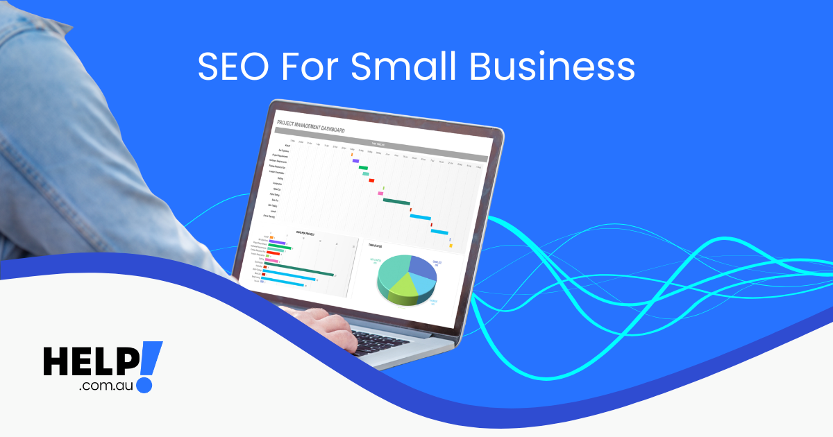 SEO input by small business owner on their website via their laptop