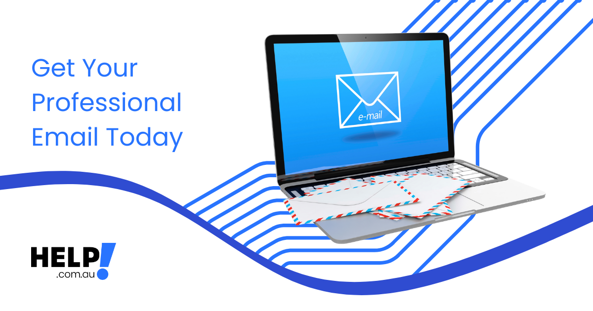 laptop with email messages on it in front of deep blue digital lines