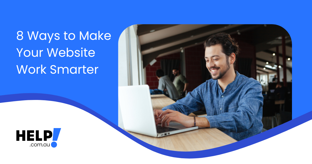 small business owner sitting at his laptop otimising his website